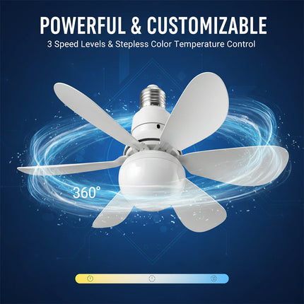 Low Profile Ceiling Fan Light, Flush Mount Ceiling Fan for Bedroom – image 5