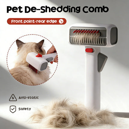 Dog Brush for Dematting, Cat Brush with Rotating Blade