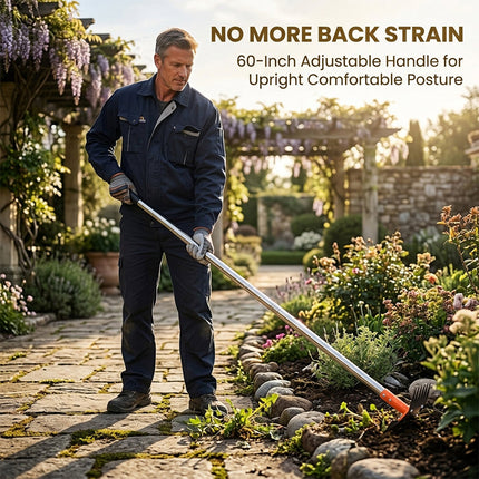 Garden Hoe with Long Handle, 2 in 1 Weed Puller – image 6