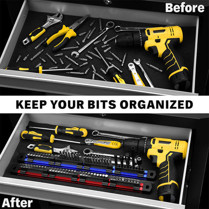 Magnetic Drill Bit Holder, Slidable Magnetic Tool Holder