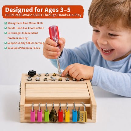 Fine Motor Skills Toy, Sensory Board for Preschool Learning