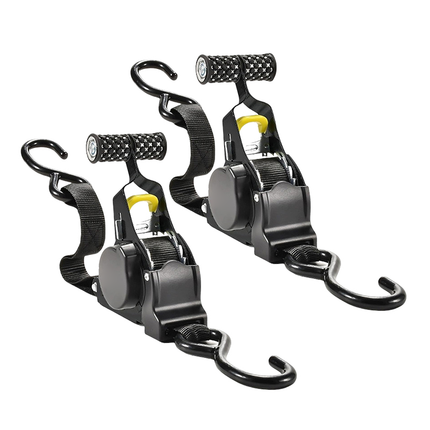 Retractable Ratchet Straps, Heavy Duty Ratchet Tie Down Straps with S Hooks