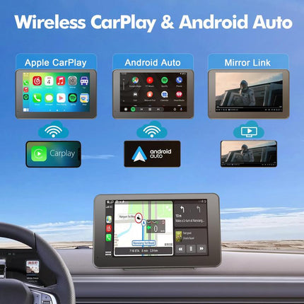 Car Stereo with Wireless CarPlay and Android Auto, Portable CarPlay Screen with Backup Camera – image 10