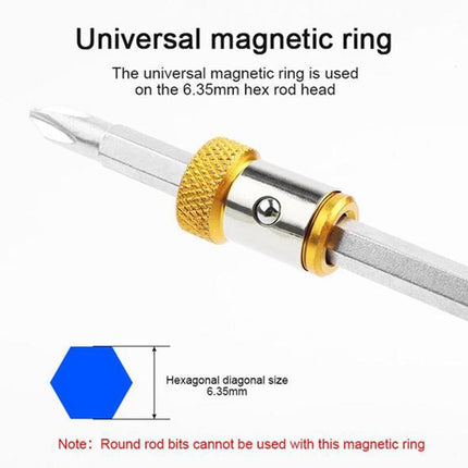 Universal Magnetic Ring for Screwdriver Bits, Magnetic Screw Holder