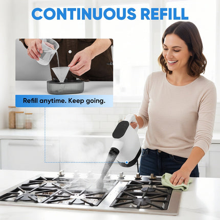 Steam Cleaner for Home, Hard Floor Cleaner for Kitchen and Bathroom