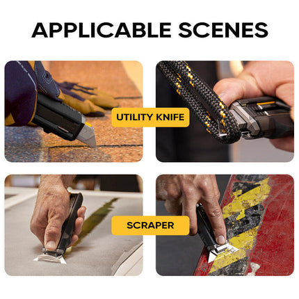 2 in 1 Scraper Utility Knife with 5 Blades, Paint Scraper Tool