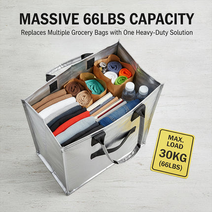 Foldable Rolling Tote Bag with Wheels, Large Tote Bag – image 8