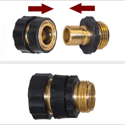 Garden Hose Quick Connector 3/4 Inch, Male and Female Hose Connector Set – image 9
