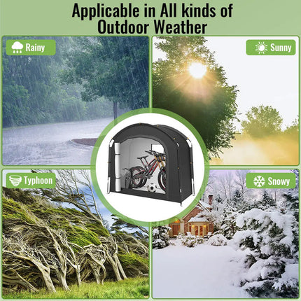 Portable Shed, Waterproof Bike Shed for Motorcycle and Lawn Mower – image 6