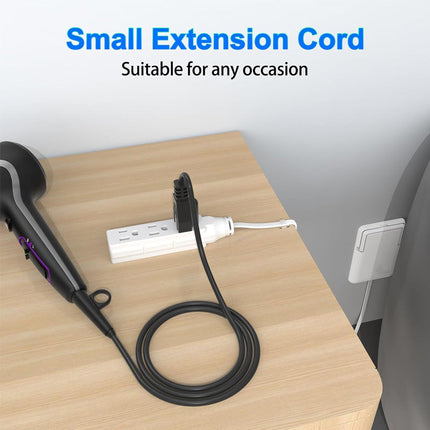 Flat Plug Power Strip, Ultra Thin Flat Extension Cord 6 ft with 2 Outlets – image 4
