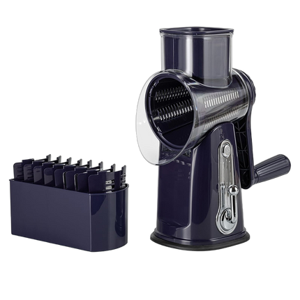 Rotary Cheese Grater, Hand Crank Cheese Shredder with 5 Blades