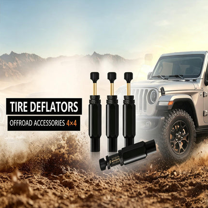 Automatic Tire Deflators Set of 4, Adjustable Tire Deflator Kit 10-30 PSI with Storage Bag