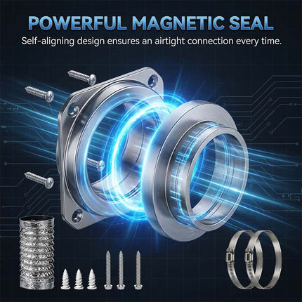 Magnetic Dryer Vent Connector Kit, Dryer Vent Kit for 0 to 8 Inch Offset