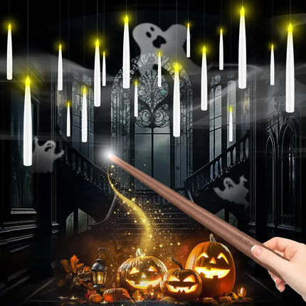 Flameless Taper Candles, Floating Candles with Magic Wand Remote – image 4