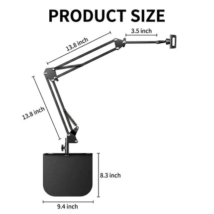 Phone Holder for Bed, Overhead Tablet Stand for Bed Viewing