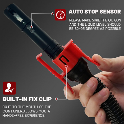 Battery Powered Fuel Transfer Pump, Gas Siphon Pump with Auto Stop Sensor