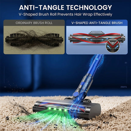 Cordless Stick Vacuum Cleaner, Lightweight Cordless Vacuum for Pet Hair and Hard Floor