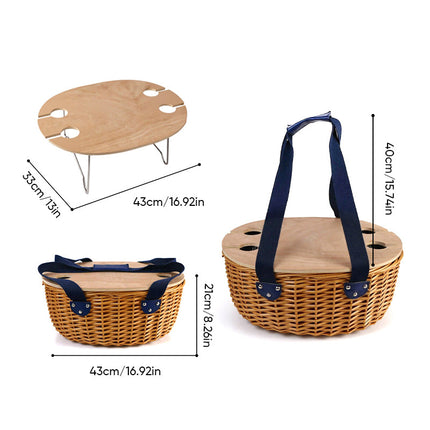 Picnic Basket for 2 or 4 Person, Housewarming Gift – image 11