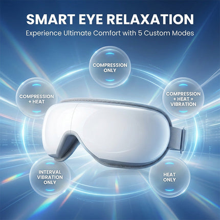 Heated Eye Massager with Bluetooth Music, Portable Eye Massager
