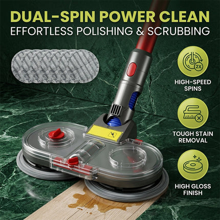 Electric Spinning Mop Head for Dyson V6 V7 V8 V10 V11, Vacuum Mop Attachment for Hard Floors with 6 Washable Pads – image 13