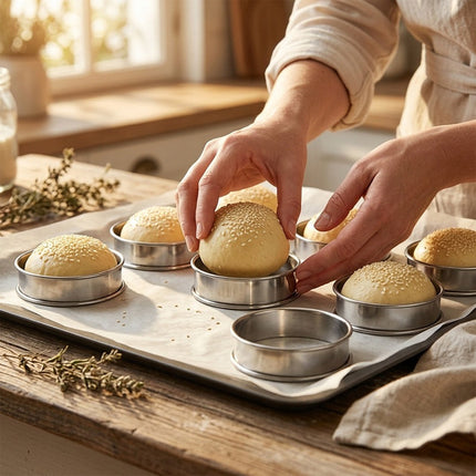 Egg Rings for Frying, Crumpet Rings for Baking Tarts and Cookies