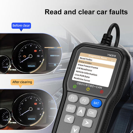 Professional OBD Scanner Car Diagnostic Tool, Car Code Reader with Automotive Battery Tester
