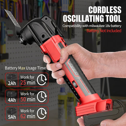 Cordless Oscillating Multi Tool, 6 Speed Oscillating Saw with LED Light