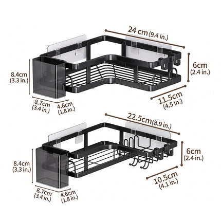 Corner Shelf for Bathroom, Adhesive Bathroom Caddy – image 12