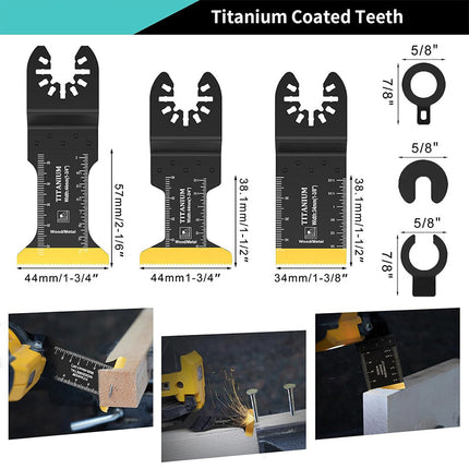 Oscillating Saw Blades, Titanium Oscillating Multi Tool Blades with Adapters