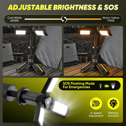 Rechargeable Camping Lantern with Telescopic Stand, RGB Emergency Light with SOS Mode – image 11