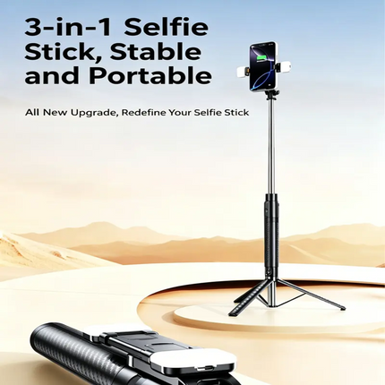 Selfie Stick Tripod with Wireless Remote, Tall Aluminum Phone Stand for Filming – image 11