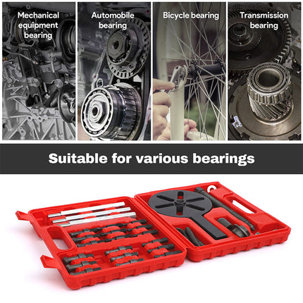 Bearing Puller Set with 6 Collets, Three Jaw Puller