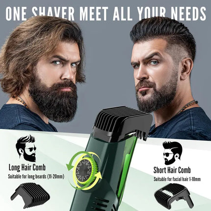 Beard Trimmer for Men, Hair Trimmer with Vacuum Suction