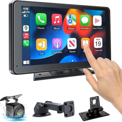 Car Stereo with Wireless CarPlay and Android Auto, Portable CarPlay Screen 7 Inch