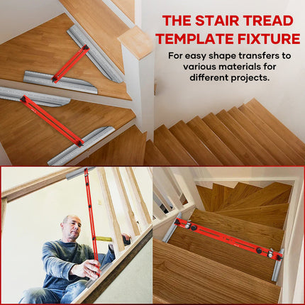 Stair Gauge, Stair Tread Template Tool with Adjustable Angle Finder