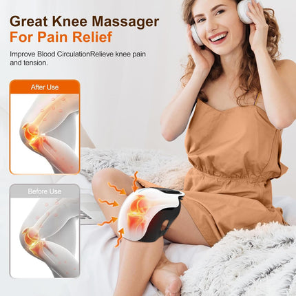 Knee Massager with Heat and Vibration, Heated Knee Wrap