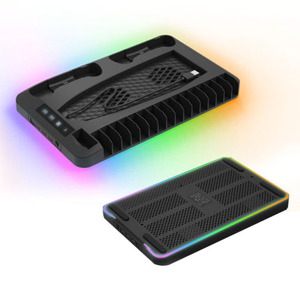 PS5 Cooling Stand with Controller Charger, PS5 Controller Charging Dock with Cooling Fan