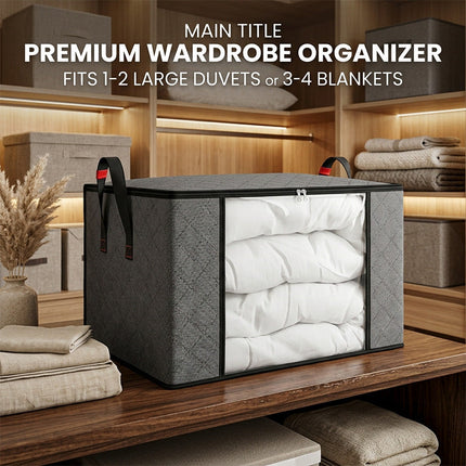 Clothes Storage Bags with Zipper, 24 Gallon Foldable Storage Bags for Clothes – image 4