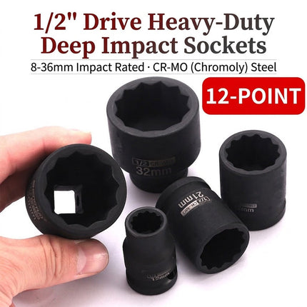 Impact Socket Set 1/2 Inch Drive, Hex Socket Set – image 4