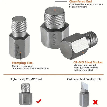 Screw Extractor Set 25 Piece, Screw Extraction Kit for Stripped Screws
