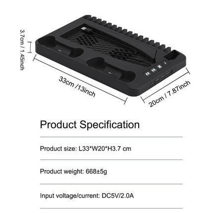 PS5 Cooling Stand with Controller Charger, PS5 Controller Charging Dock with Cooling Fan – image 11