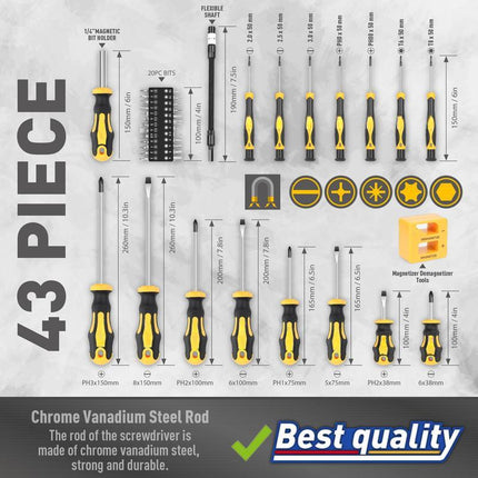 Magnetic Screwdriver Set with Case