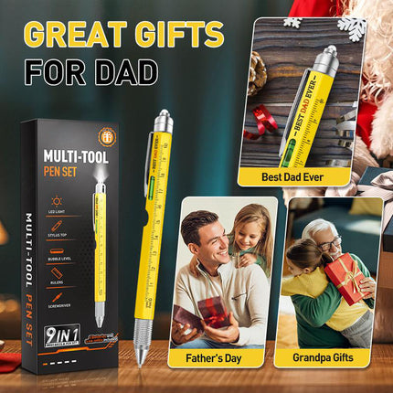Multitool Pen 9 in 1, Fathers Day Gifts for Dad