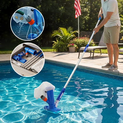 Pool Vacuum for Above Ground Pool, Hose Pool Vacuum with Brush Head and Pole Set – image 13