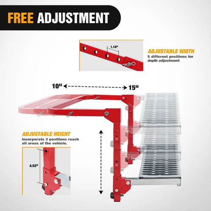 Folding Tire Step for Truck, Heavy Duty Truck Tire Steps with Adjustable Height – image 4
