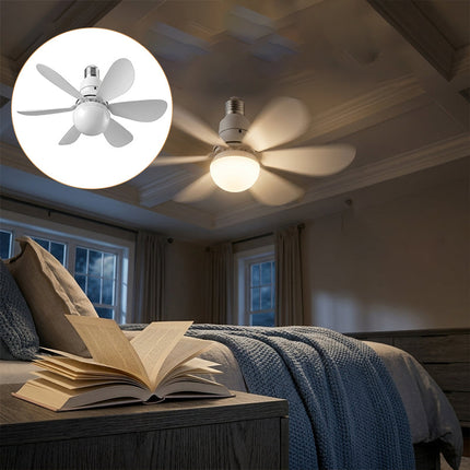 Low Profile Ceiling Fan Light, Flush Mount Ceiling Fan for Bedroom