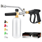 Dual-purpose switch spray gun+Foam Cannon+High pressure foam spray bottle+5-color high-pressure nozzle set