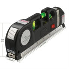 Laser Level with Tape Measure, Laser Line Level and Bubble Level, Magnetic Leveling Tool, Picture Hanging Tools