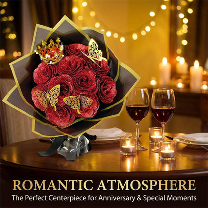 Glitter Rose Bouquet Gift Set, Anniversary Gift for Women – image 4