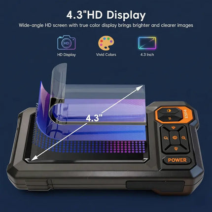 Borescope Inspection Camera with Dual Lens, Sewer Camera 16.5 ft